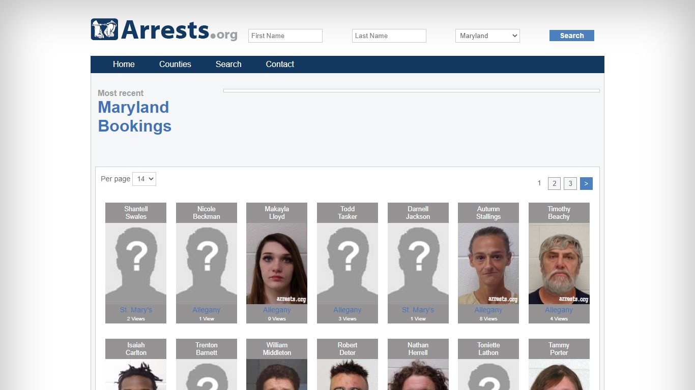 Maryland Arrests and Inmate Search